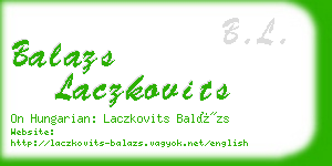 balazs laczkovits business card